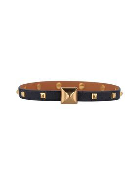 Hermes Medall Infini Black Gold Leather T2 Bracelet